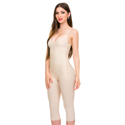 Isavela Body Suit Mid Thigh Length W/Suspender Buttocks Enhancing