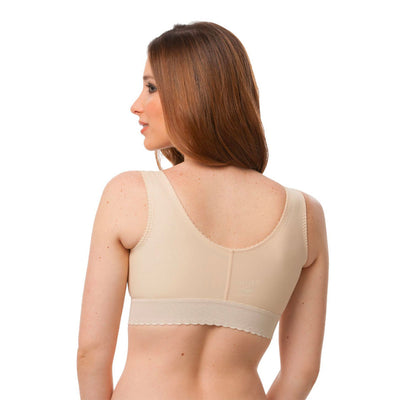 Post Surgery Compression Bra with 2" Elastic Band